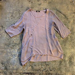 Gray Habitat Tunic with Beautiful Drape